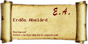 Erdős Abelárd névjegykártya